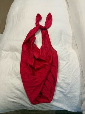 Ramy Brook Pink Silk Tie Halter Top